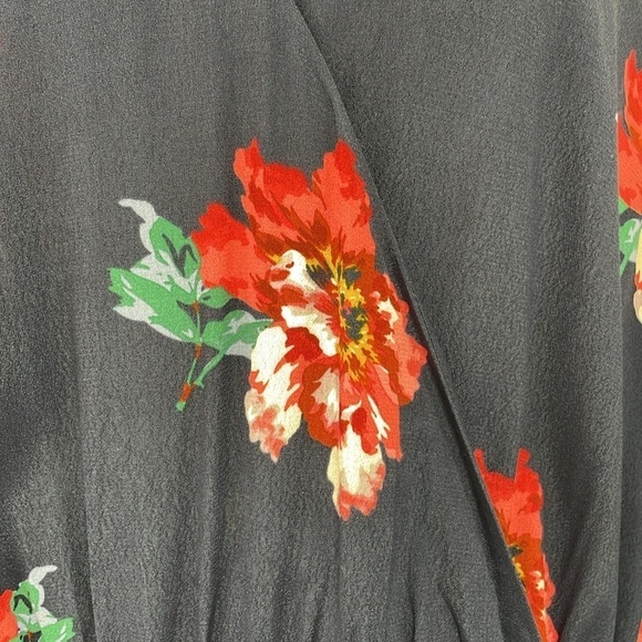 Joules Dress Women's 16 Plus Blue Floral Long Sleeve Maxi V-Neck NWT - Picture 9 of 17